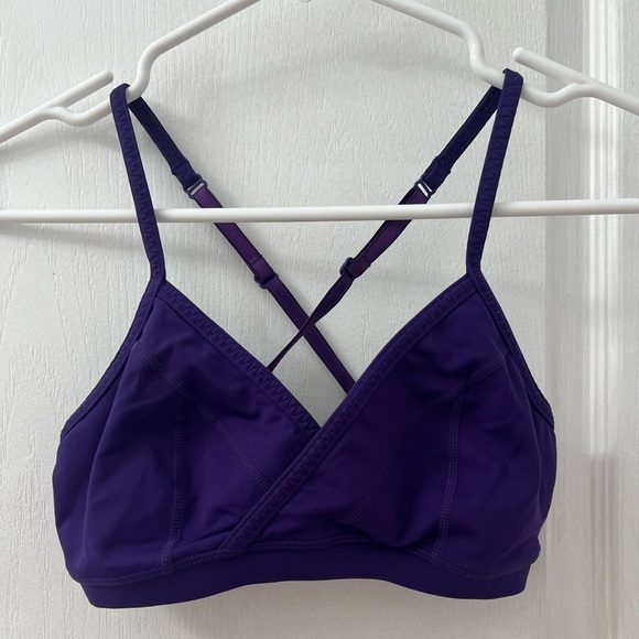 Lululemon Purple Triangle Eagle Yoga Bra with Cross-Straps (Size 4) - Picture 1 of 9